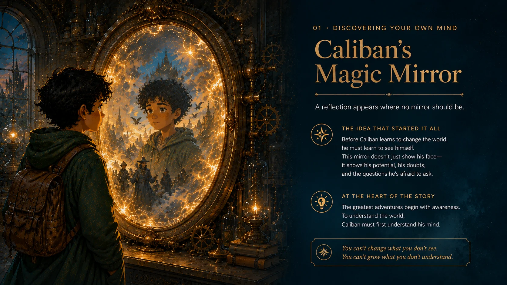 Caliban's Magic Mirror — Discovering your own mind