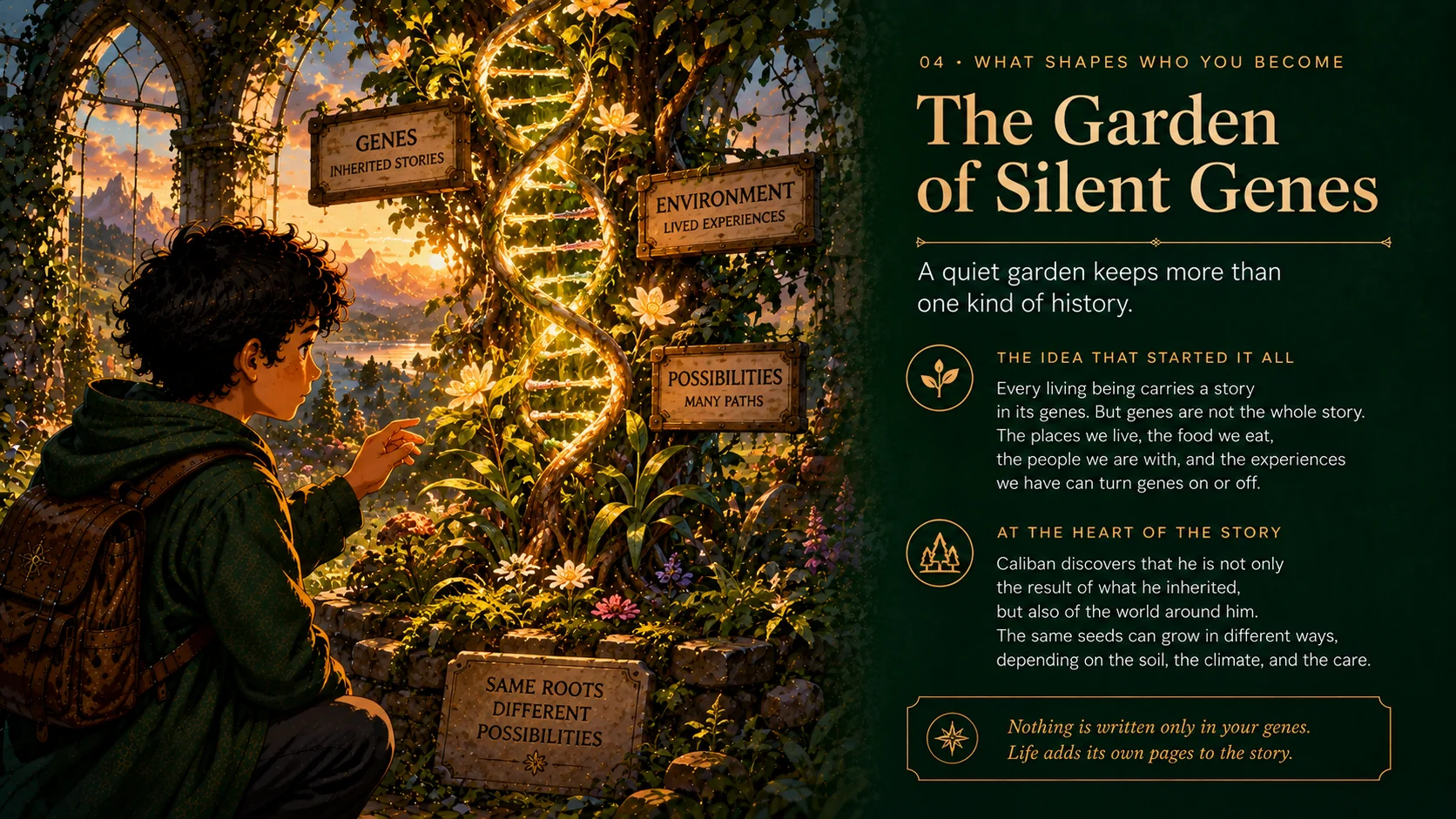 The Garden of Silent Genes — What shapes who you become